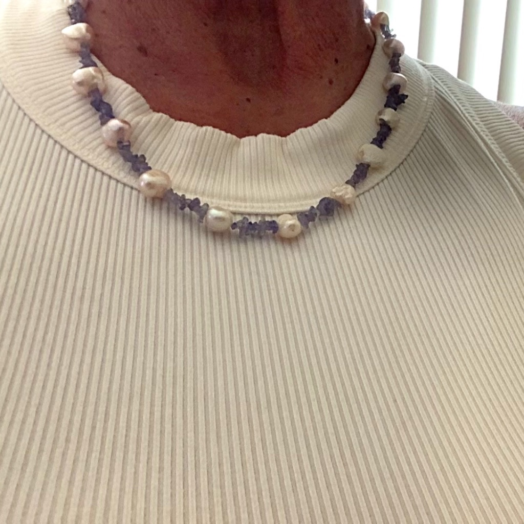 Pearls & Tanzanite Choker